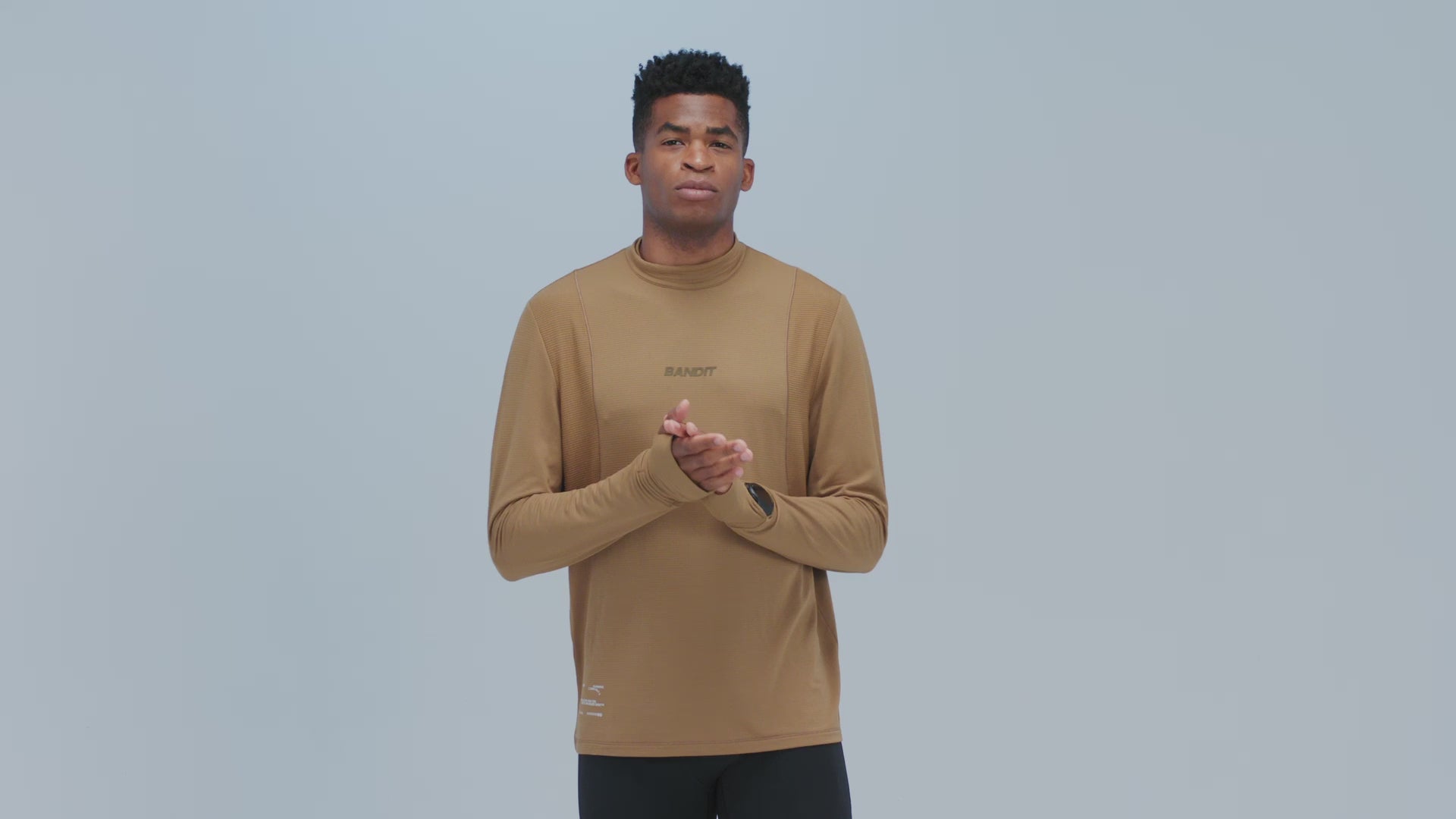 Men's AuraGrid™ Mockneck Long Sleeve - Antique Brass