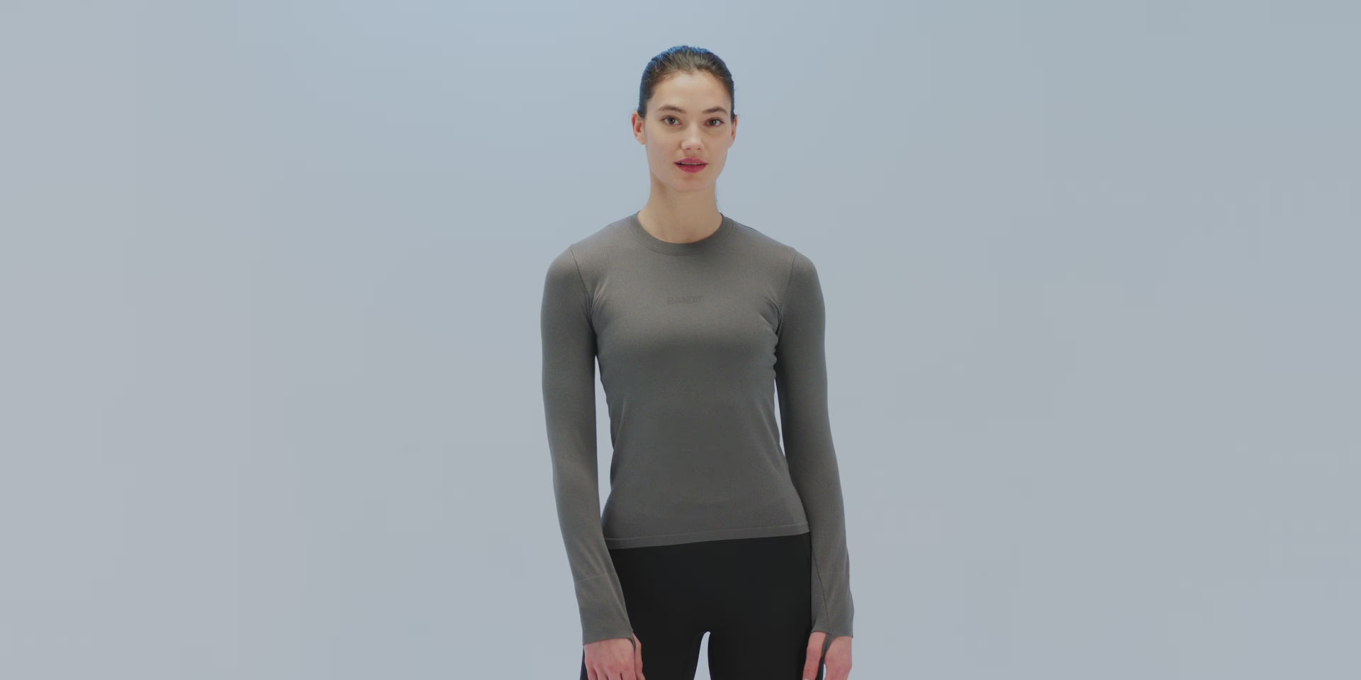 Thumbnail of Women's Seamless Wool Blend Long Sleeve - Shadow