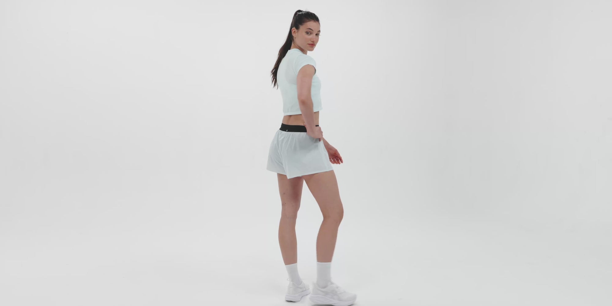 Women's Mercury Seamless™ Crop Tee - Minty Blue