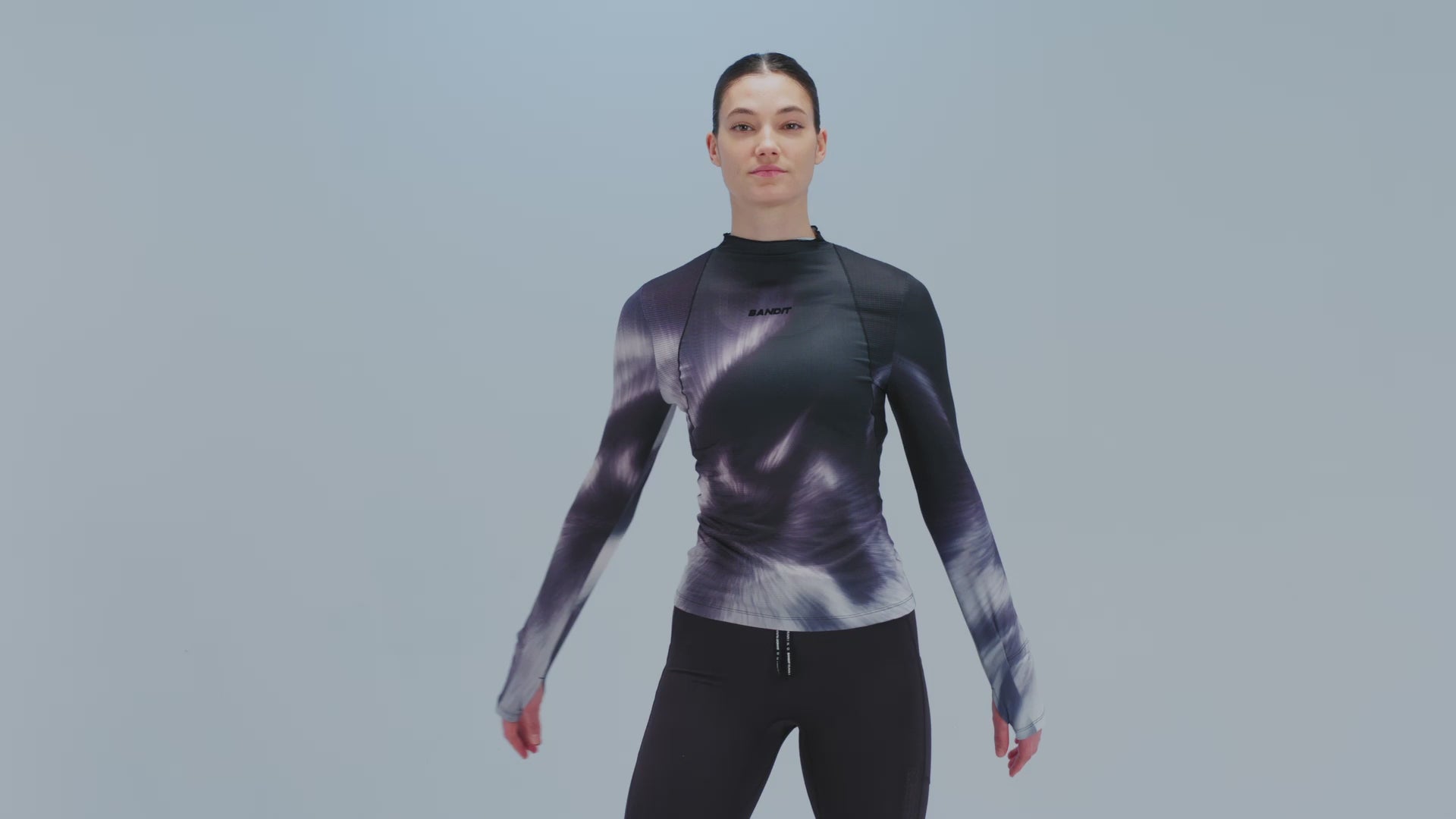 Women's AuraGrid™ Mockneck Performance Top - Haze Multi