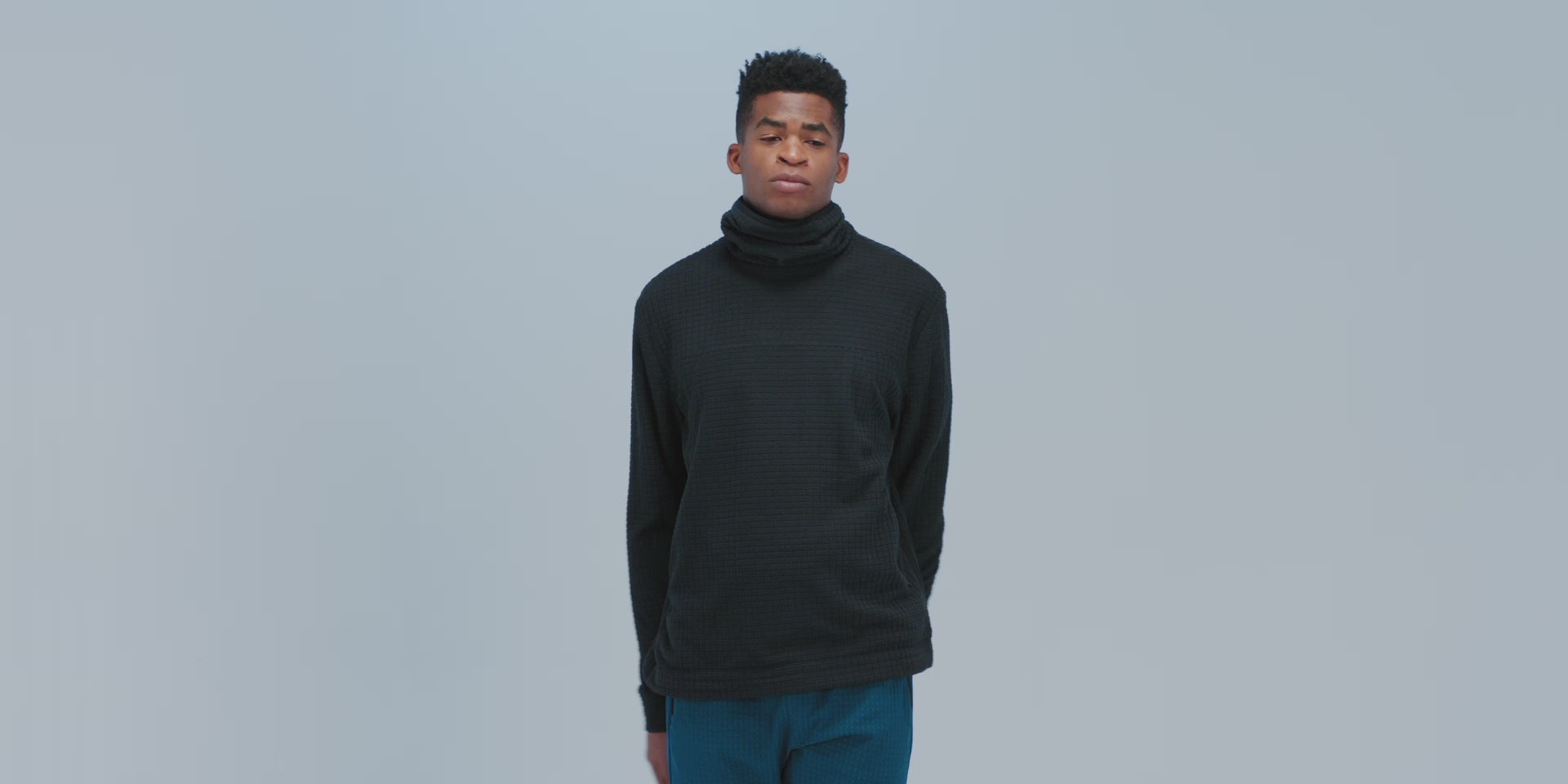 Thumbnail of Men's MacroSoft Grid™ Funnelneck - Black