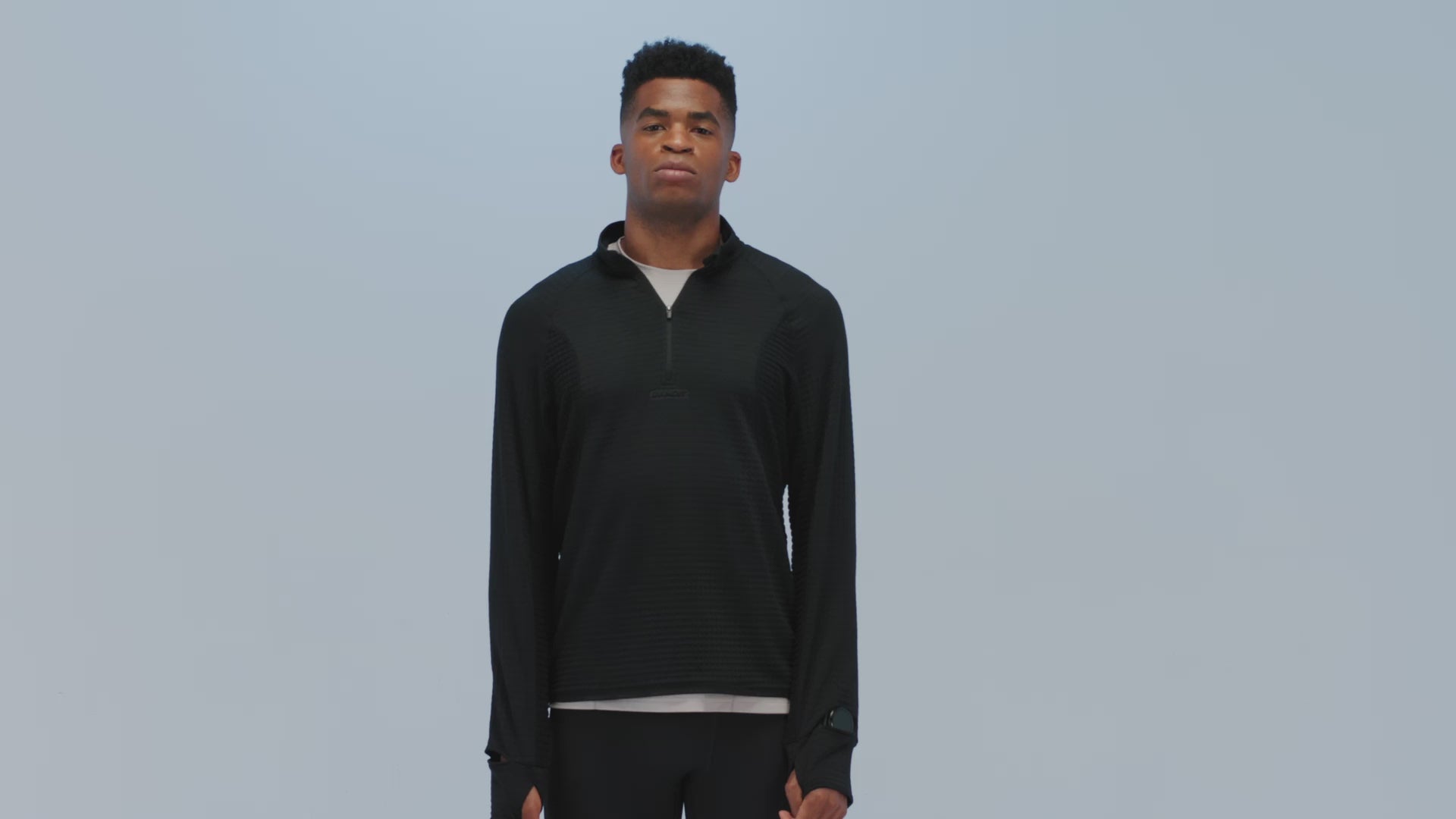 Men's CaldoGrid™ Cold Weather Quarter Zip - Black