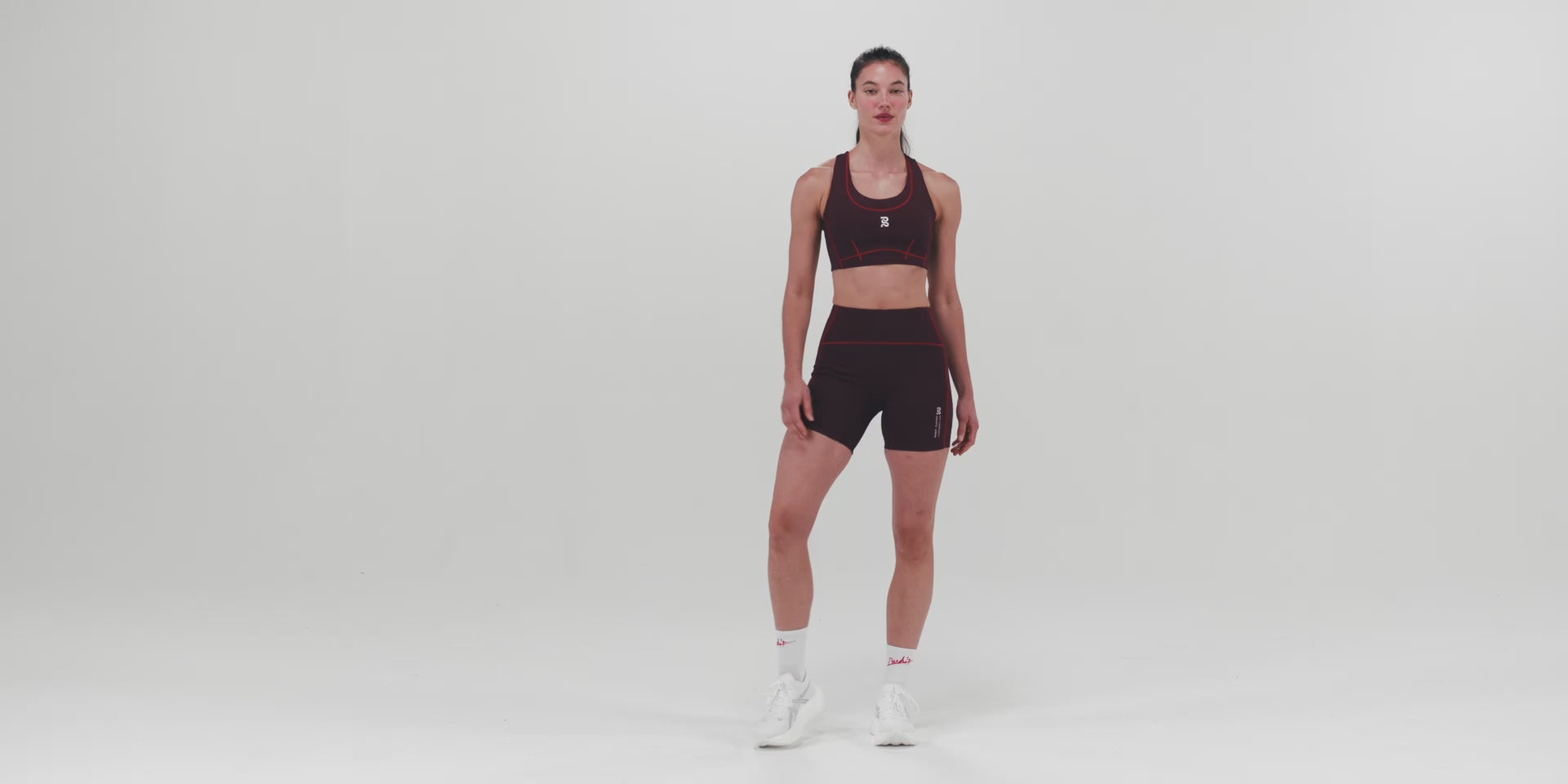 Stamina™ Pop Stitch™ Arco Bra - Fig / Intense Red