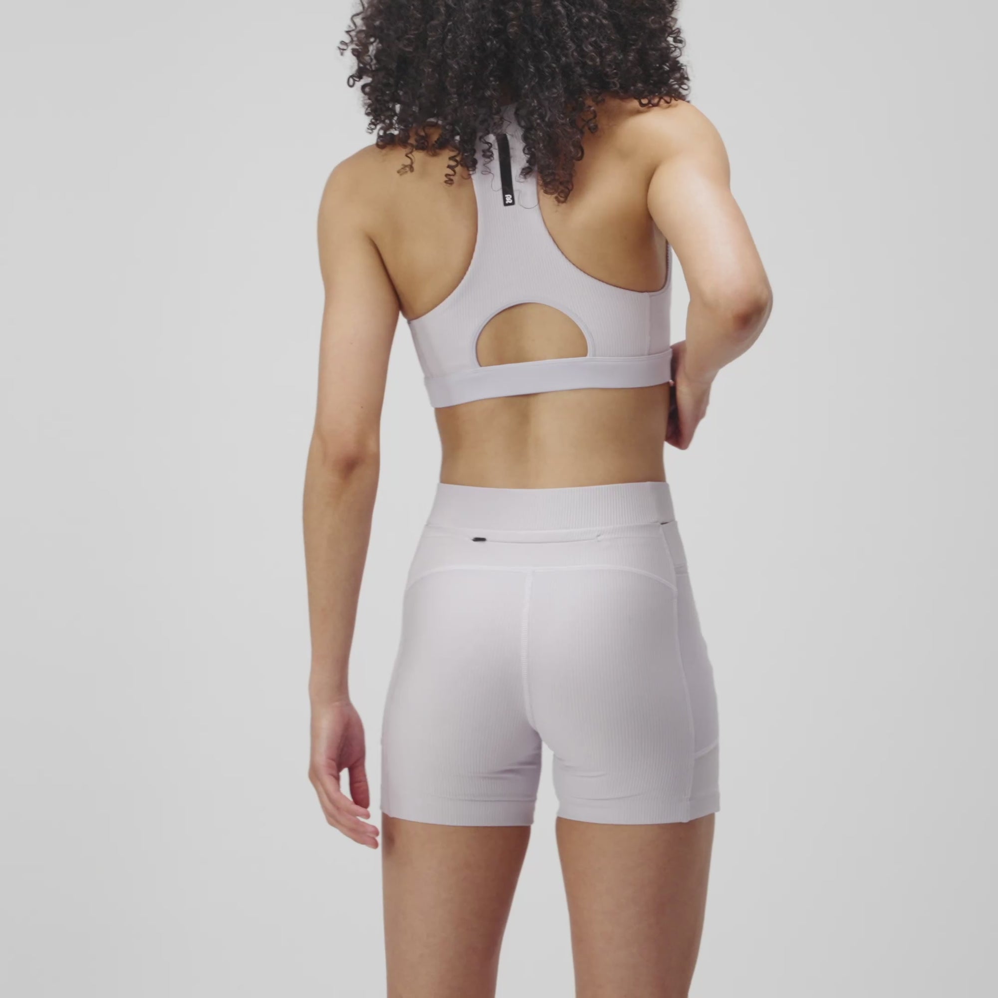 Striped Cadence™ Scoop Neck Run Bra - Light Thistle
