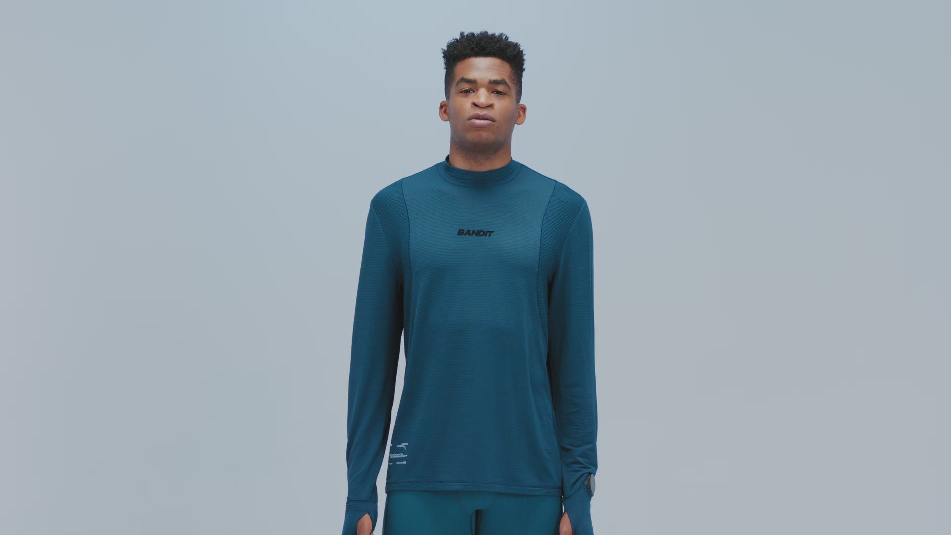 Men's AuraGrid™ Mockneck Long Sleeve - Storm