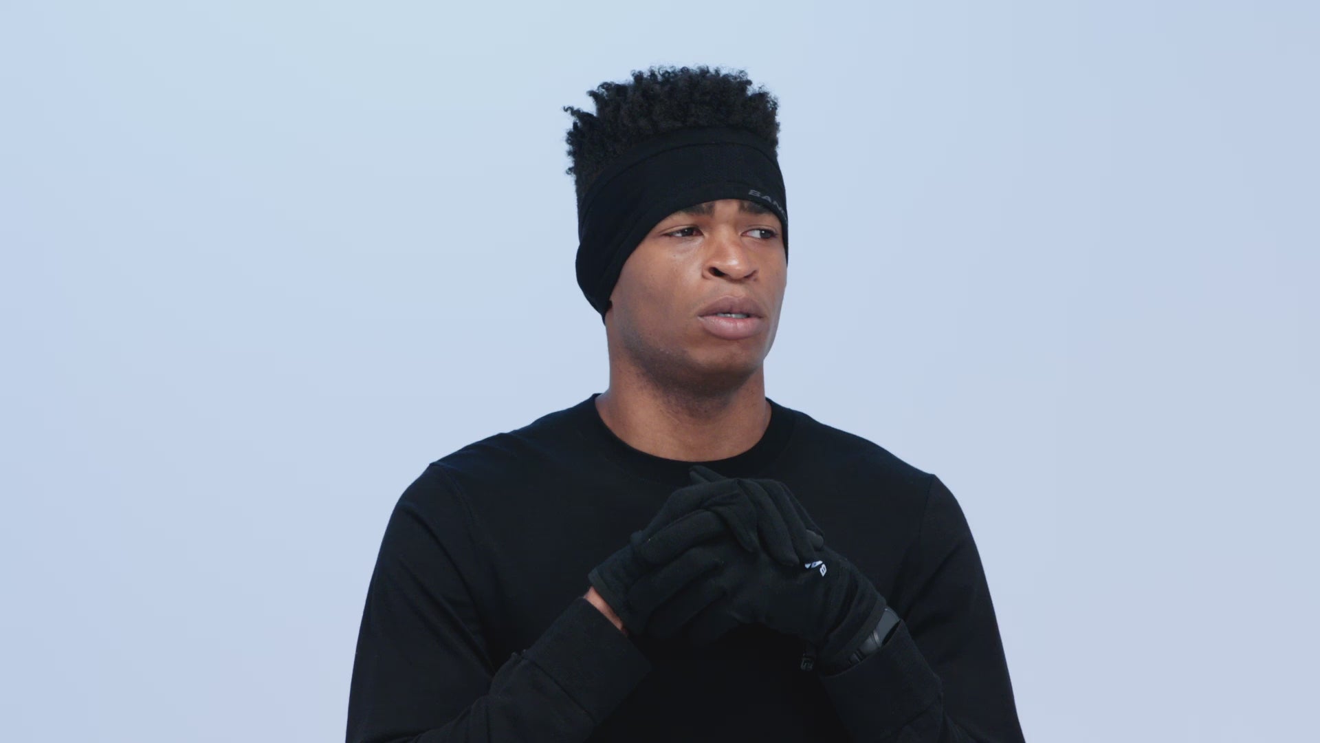 Seamless Merino Headband - Black