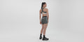 Thumbnail of Striped Cadence™ Run Bra - Black with Chalk