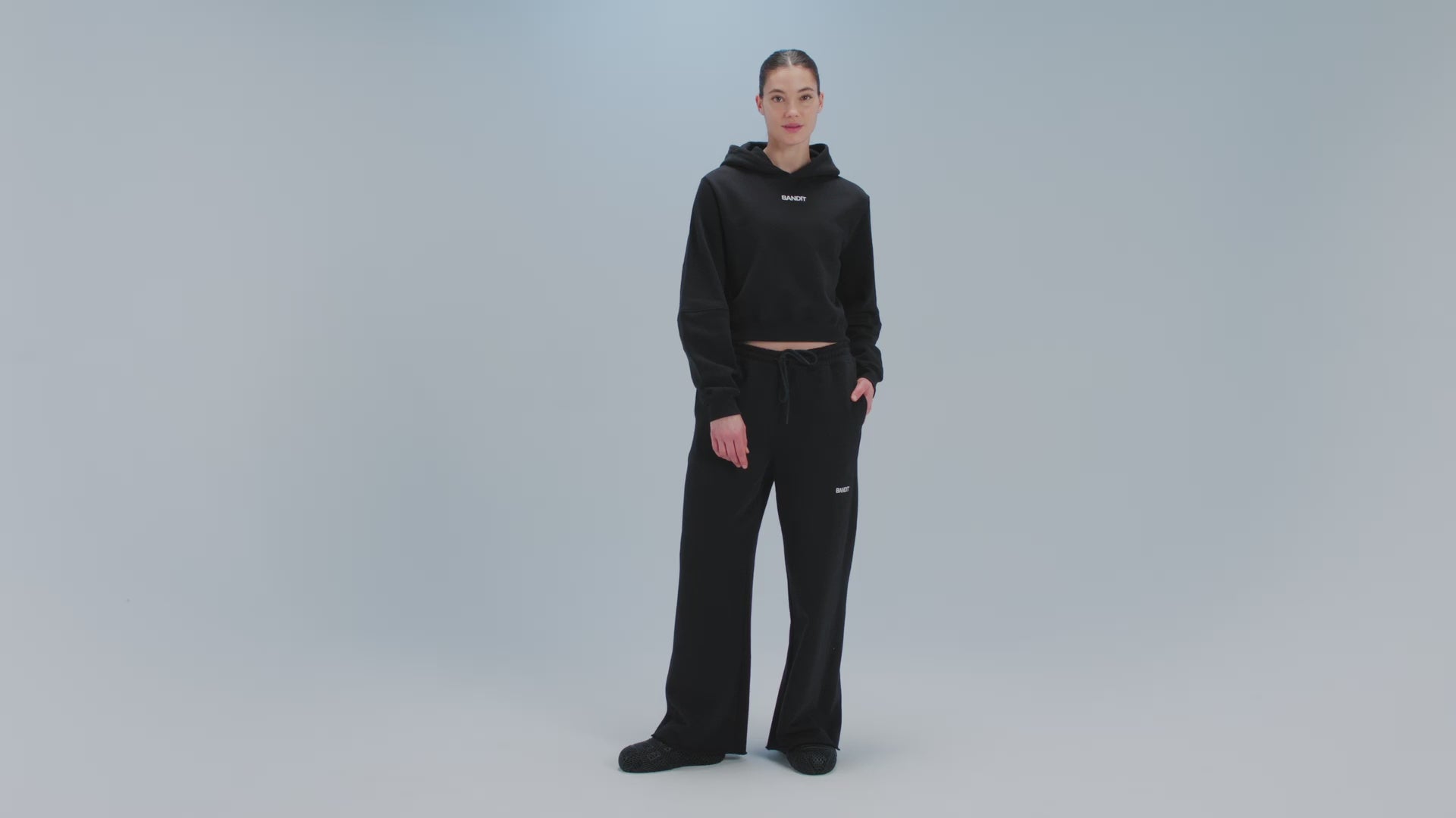 Wideleg Chiller Sweatpant - Black