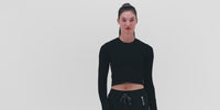 Thumbnail of Women's Mercury Seamless™ Long Sleeve Crop - Black