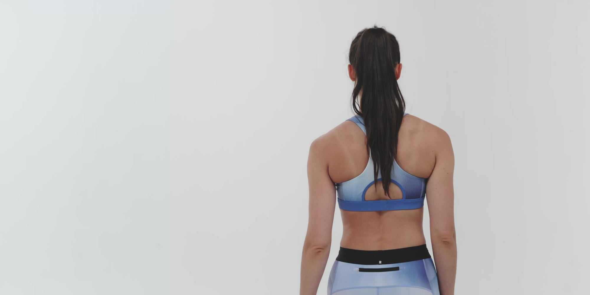 Cadence™ Scoop Neck Run Bra - Deep Peri Blue Gradient