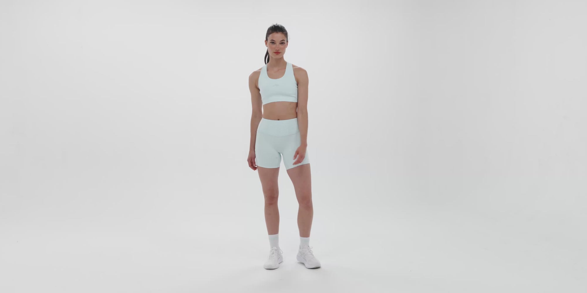 Stamina™ High Waist 5" Compression - Minty Blue