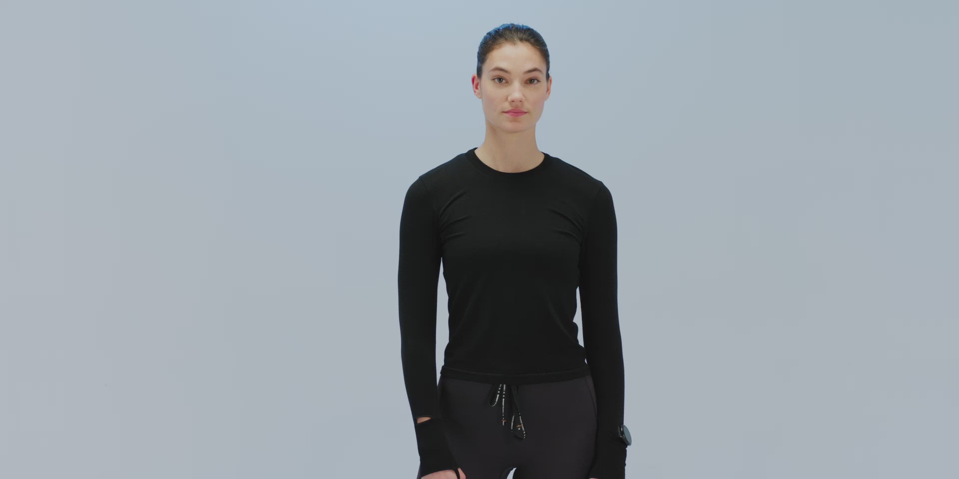 Thumbnail of Women's Seamless Wool Blend Long Sleeve - Black