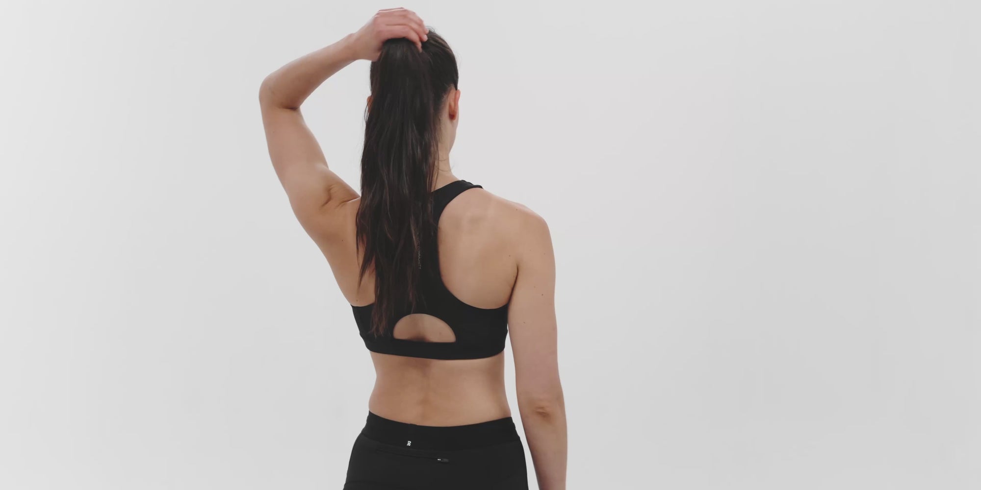 Stamina™ Scoop Neck Race Crop - Black