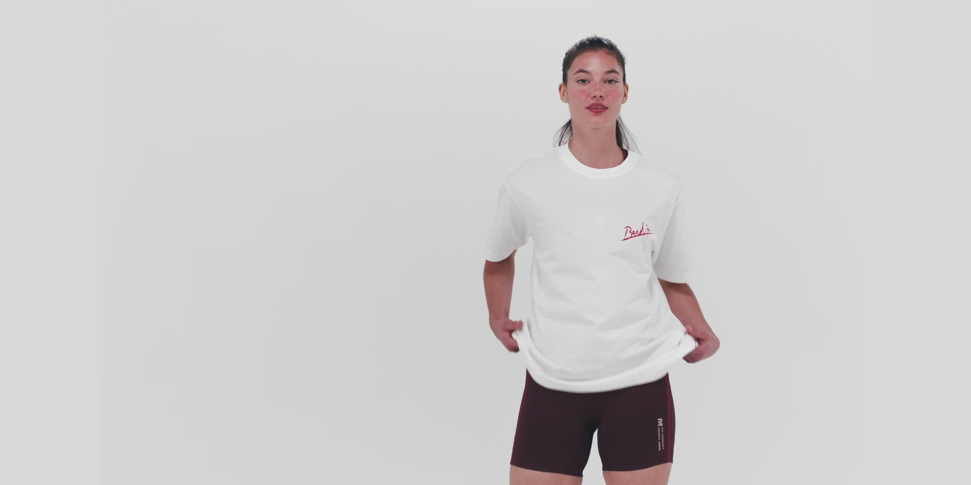 Painted Flower Cotton Tee, Unisex - White