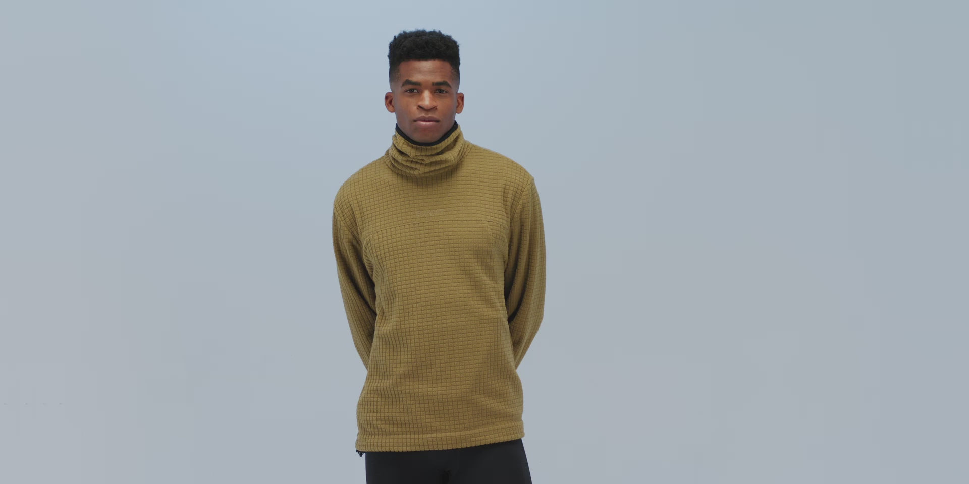 Thumbnail of Men's MacroSoft Grid™ Funnelneck - Antique Brass