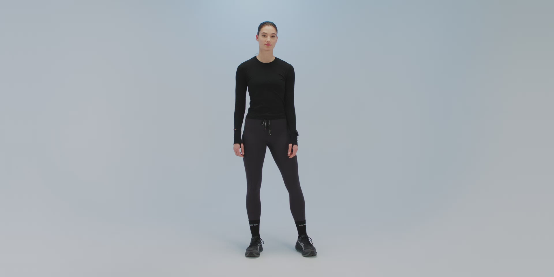 Thumbnail of Women's Seamless Wool Blend Long Sleeve - Black