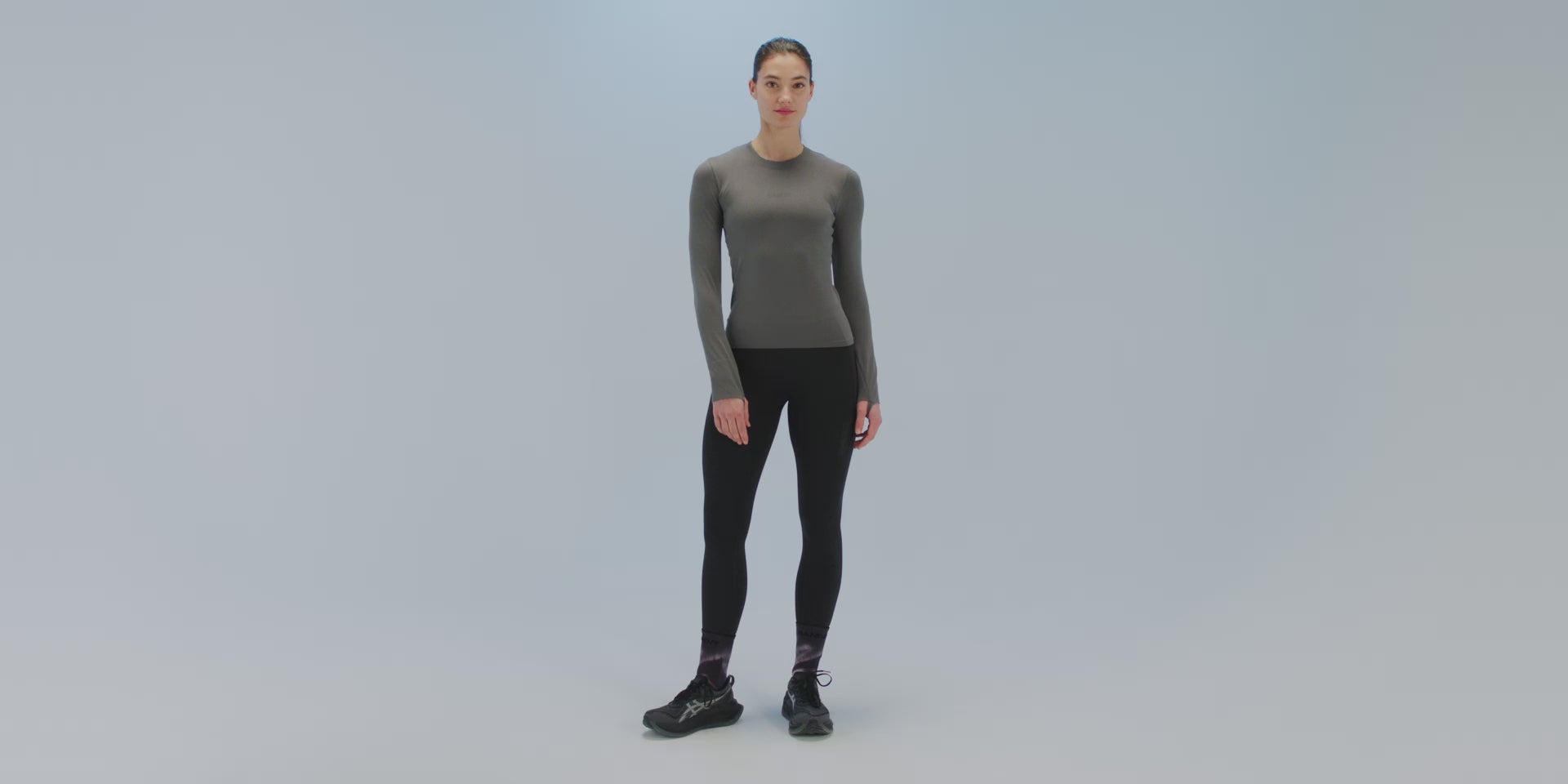 Thumbnail of Women's Seamless Wool Blend Long Sleeve - Shadow