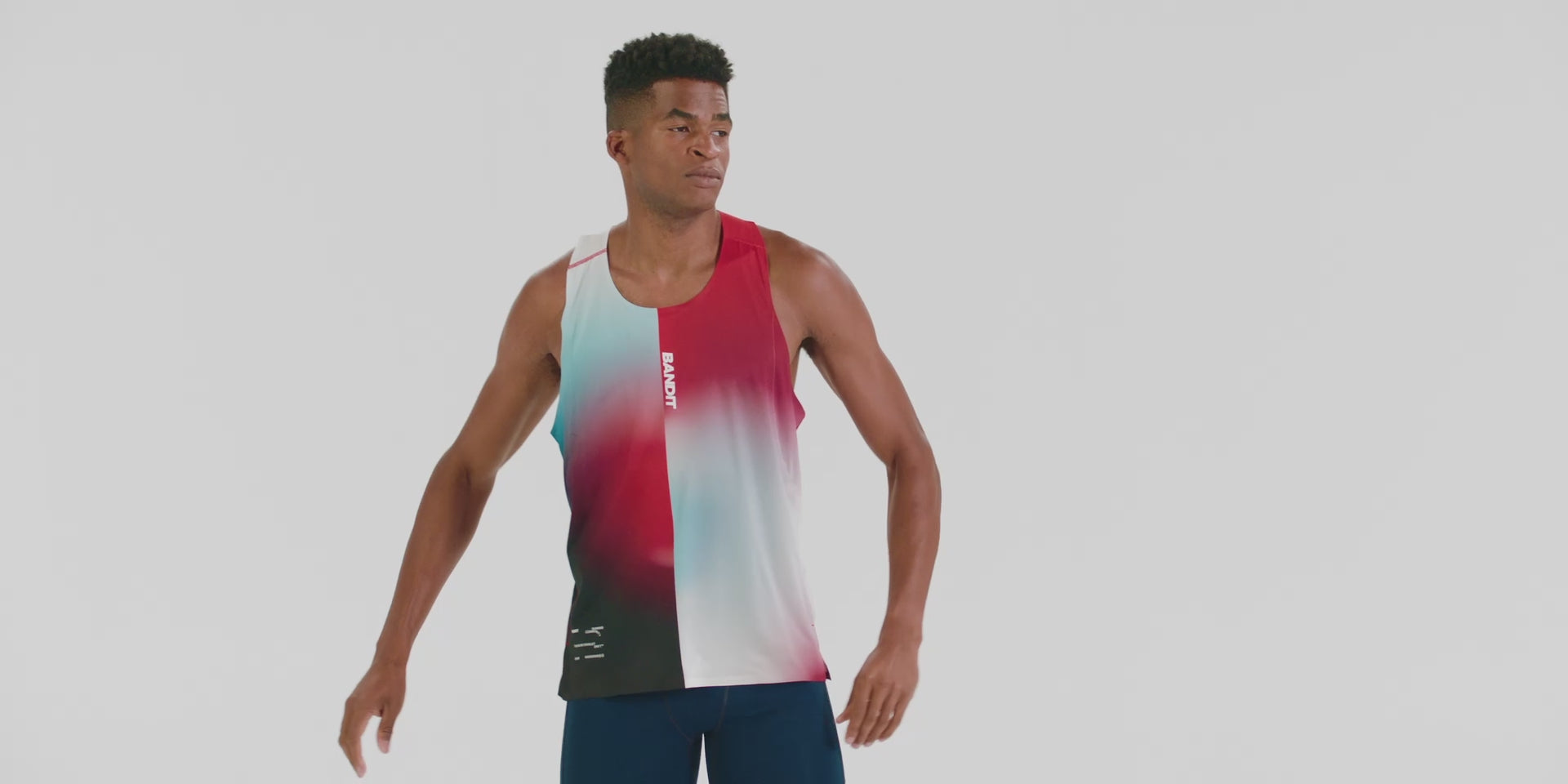 Drift™ Racing Singlet - Vintage Blue Gradient