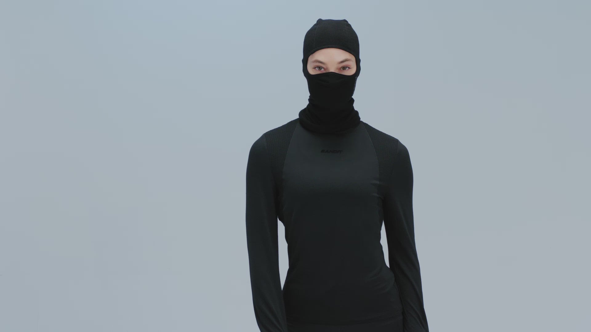 Seamless Merino Balaclava - Black