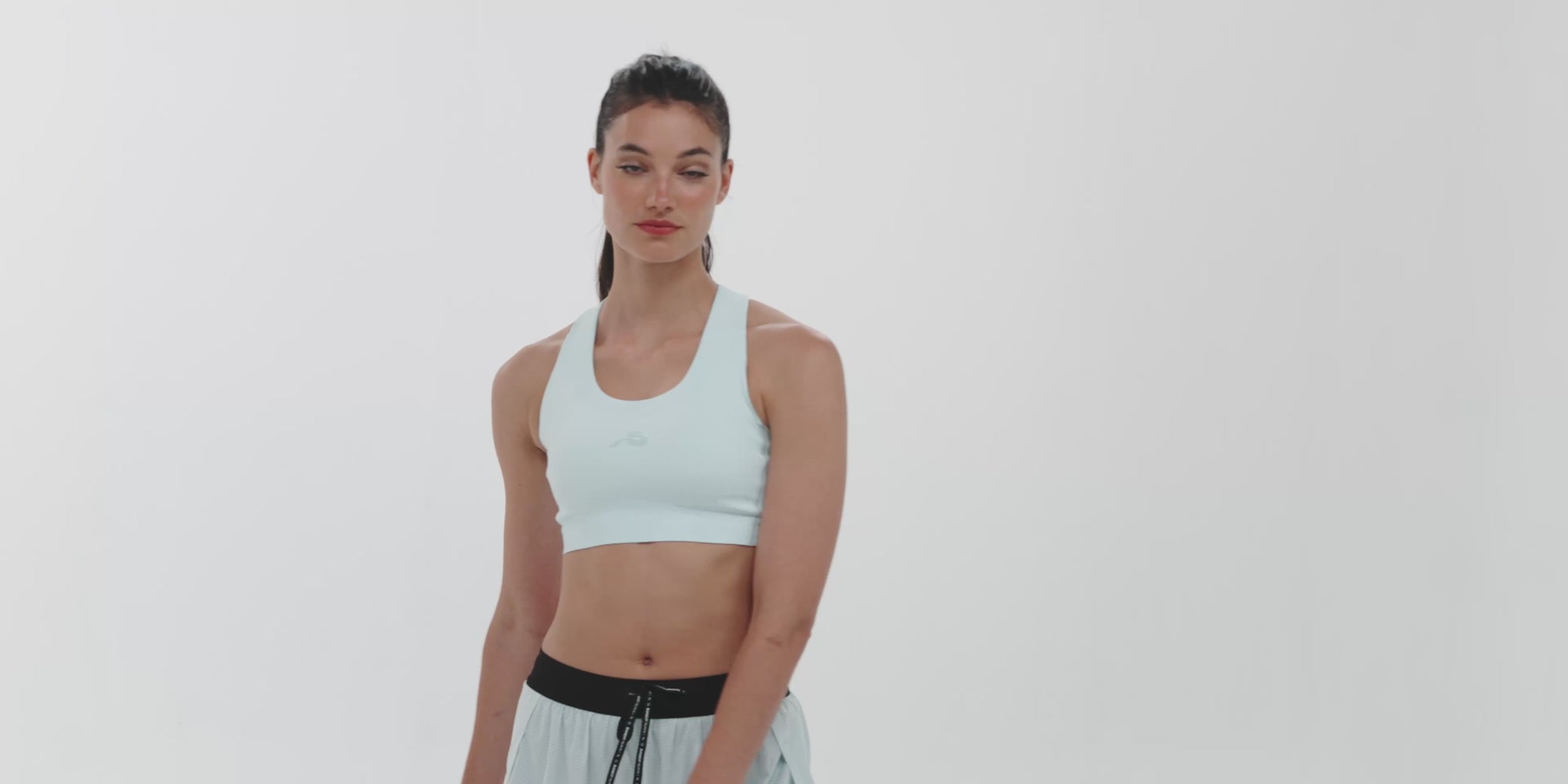 Stamina™ Scoop Neck Run Bra - Minty Blue