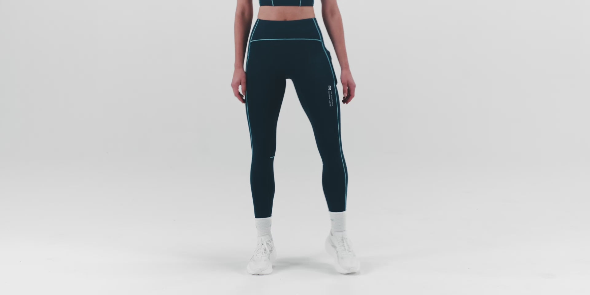 Stamina™ Pop Stitch™ High Waist Leggings - NY Navy / Vintage Blue