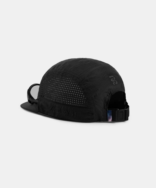 Nylon HumoFit™ Run Hat with Sunglasses Holder - Black