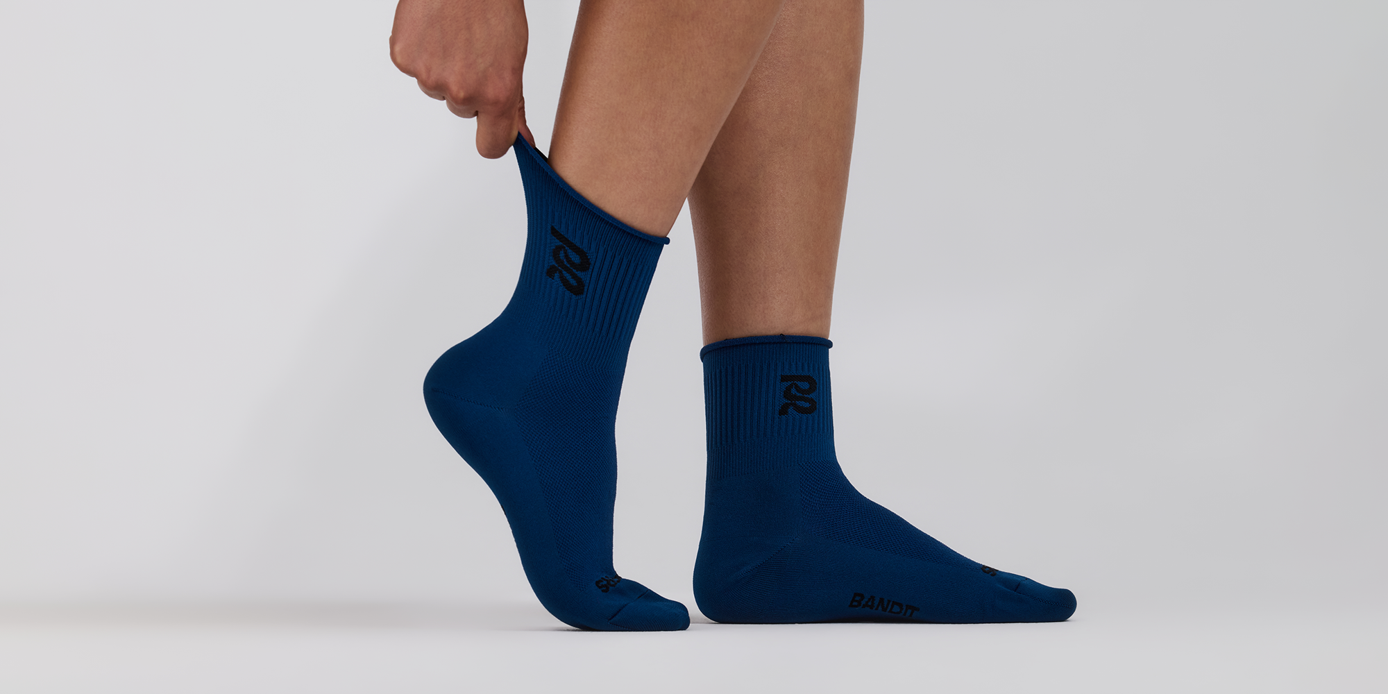 Lite Run™ Ribbed Quarter Socks - Aegean (2 Pack)
