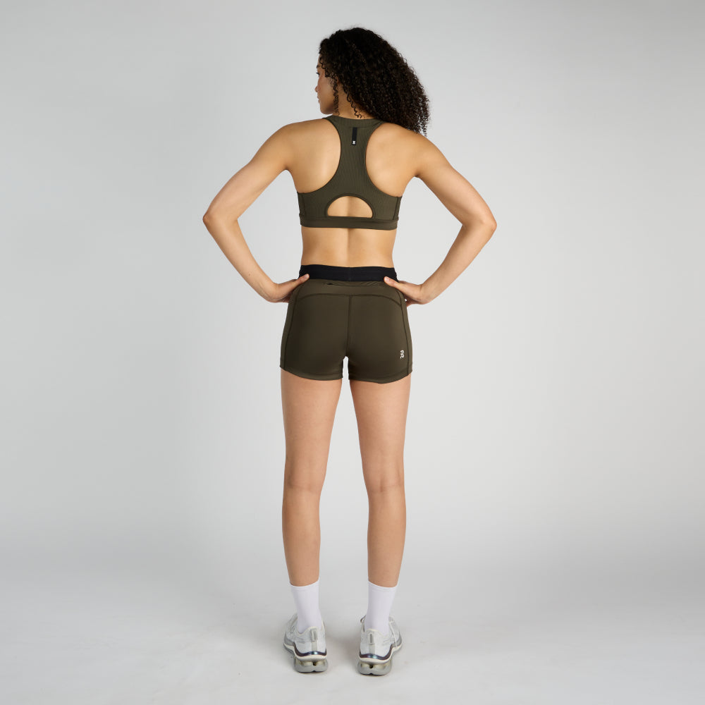 Stamina™ 3" Women's Compression Shorts - Olive