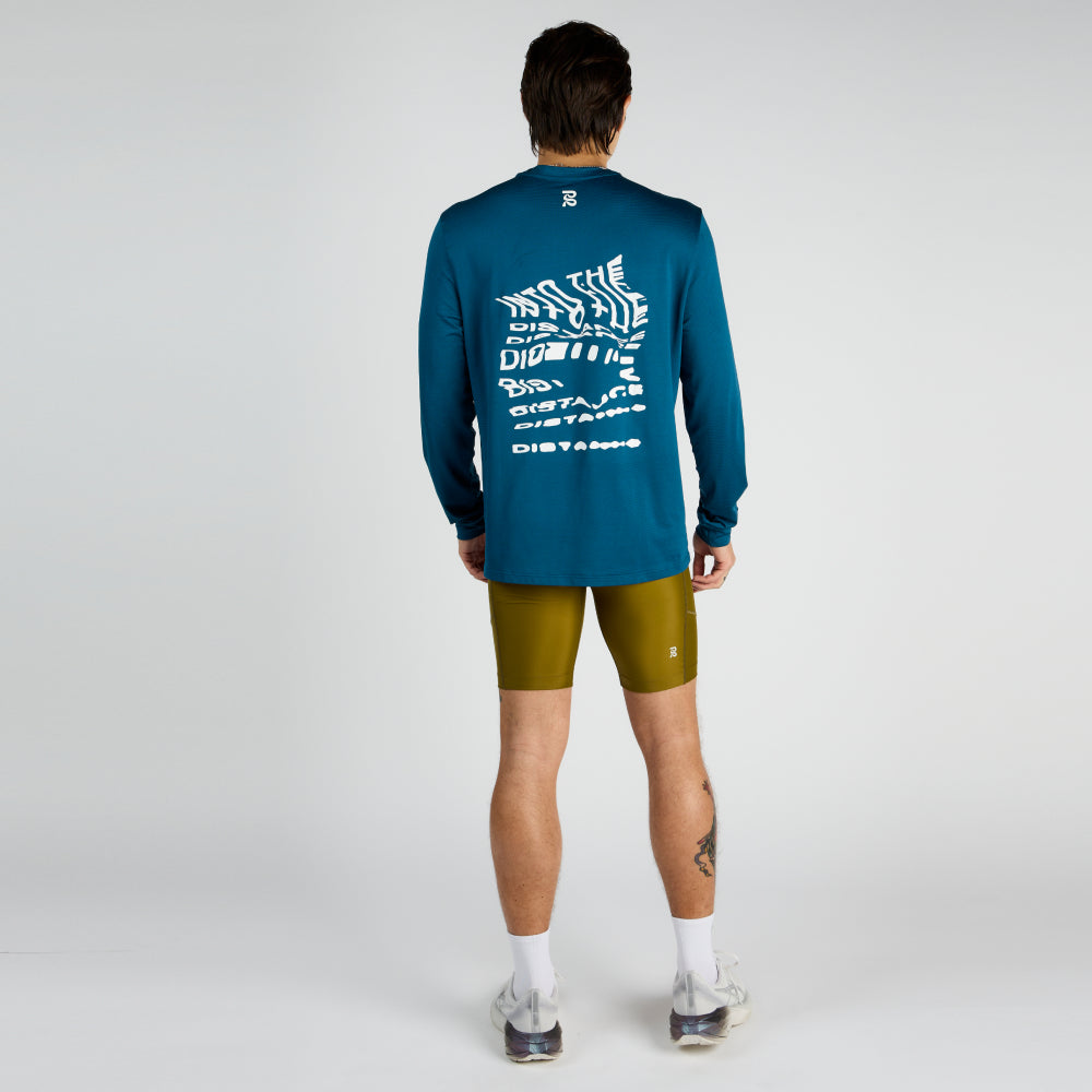 Micromesh™ "Into the Distance" Long Sleeve Tee - Unisex, Deep Teal