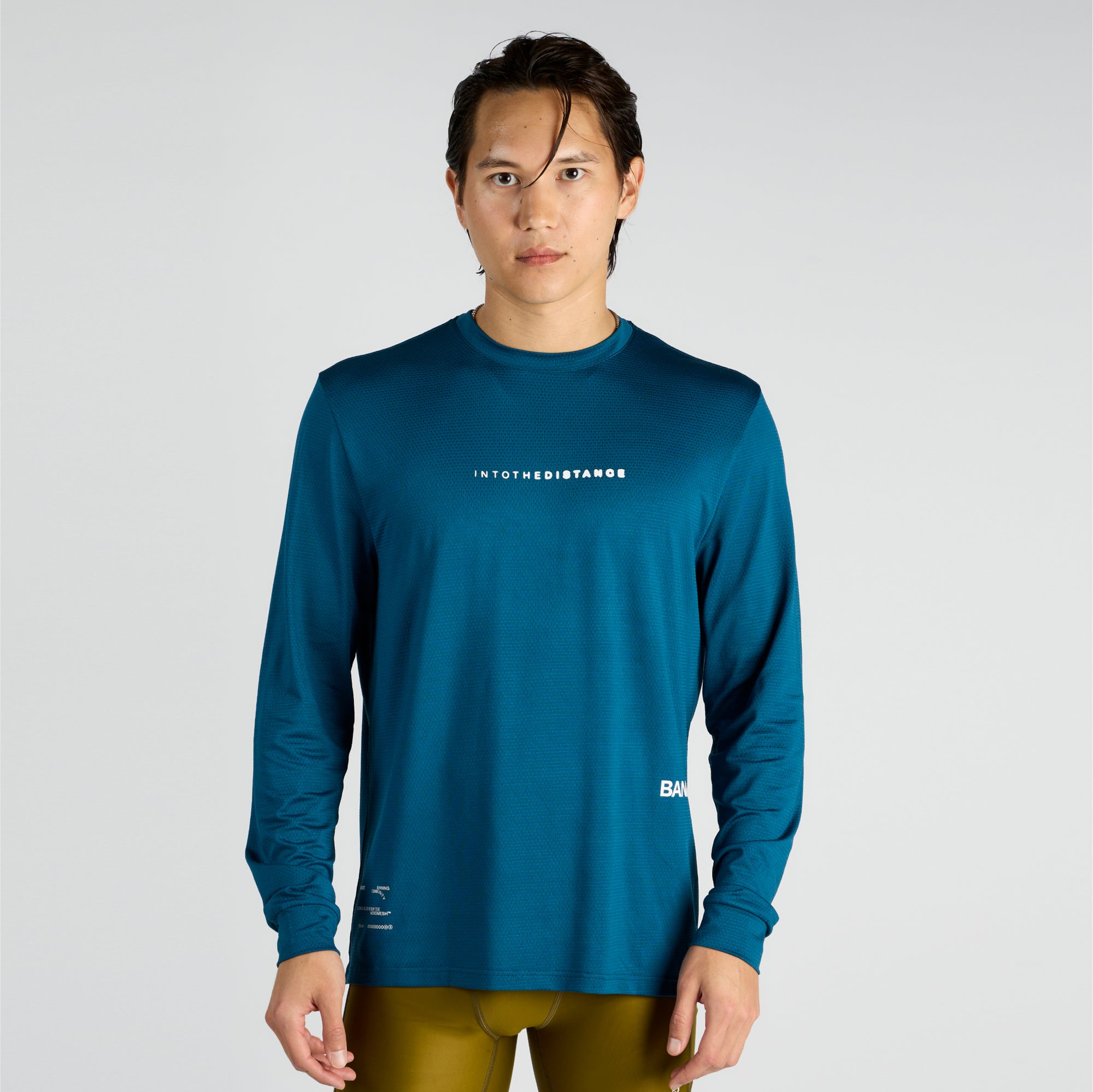 Micromesh™ "Into the Distance" Long Sleeve Tee - Unisex, Deep Teal