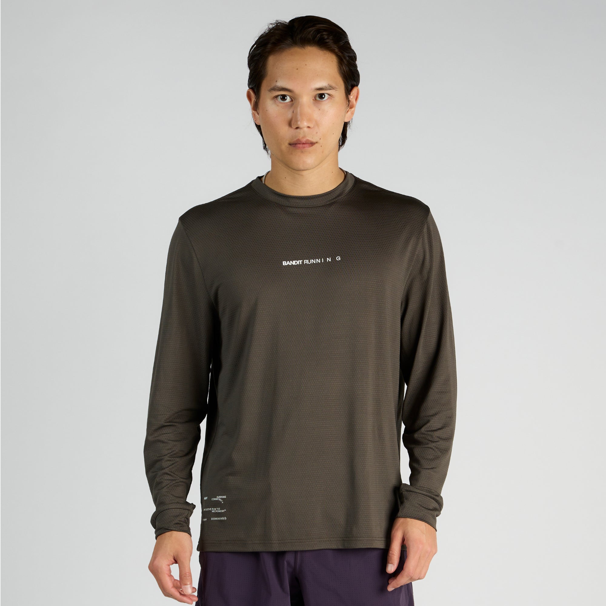 Micromesh™ Performance Long Sleeve Tee in Olive | Bandit Running