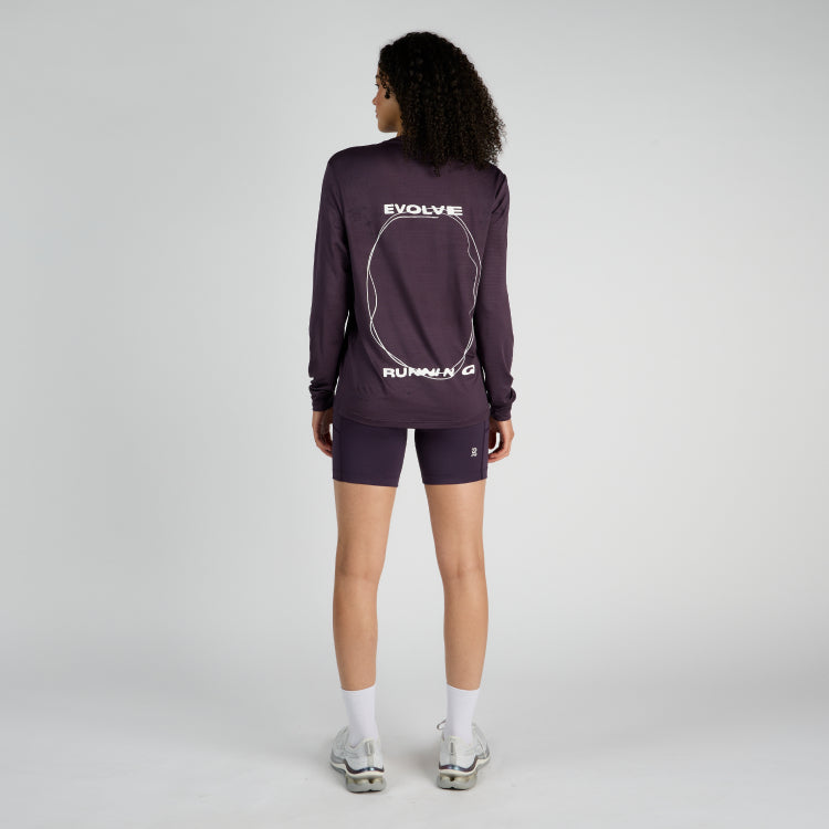Micromesh™ "Evolve Running" Long Sleeve Tee - Unisex, Nightshade