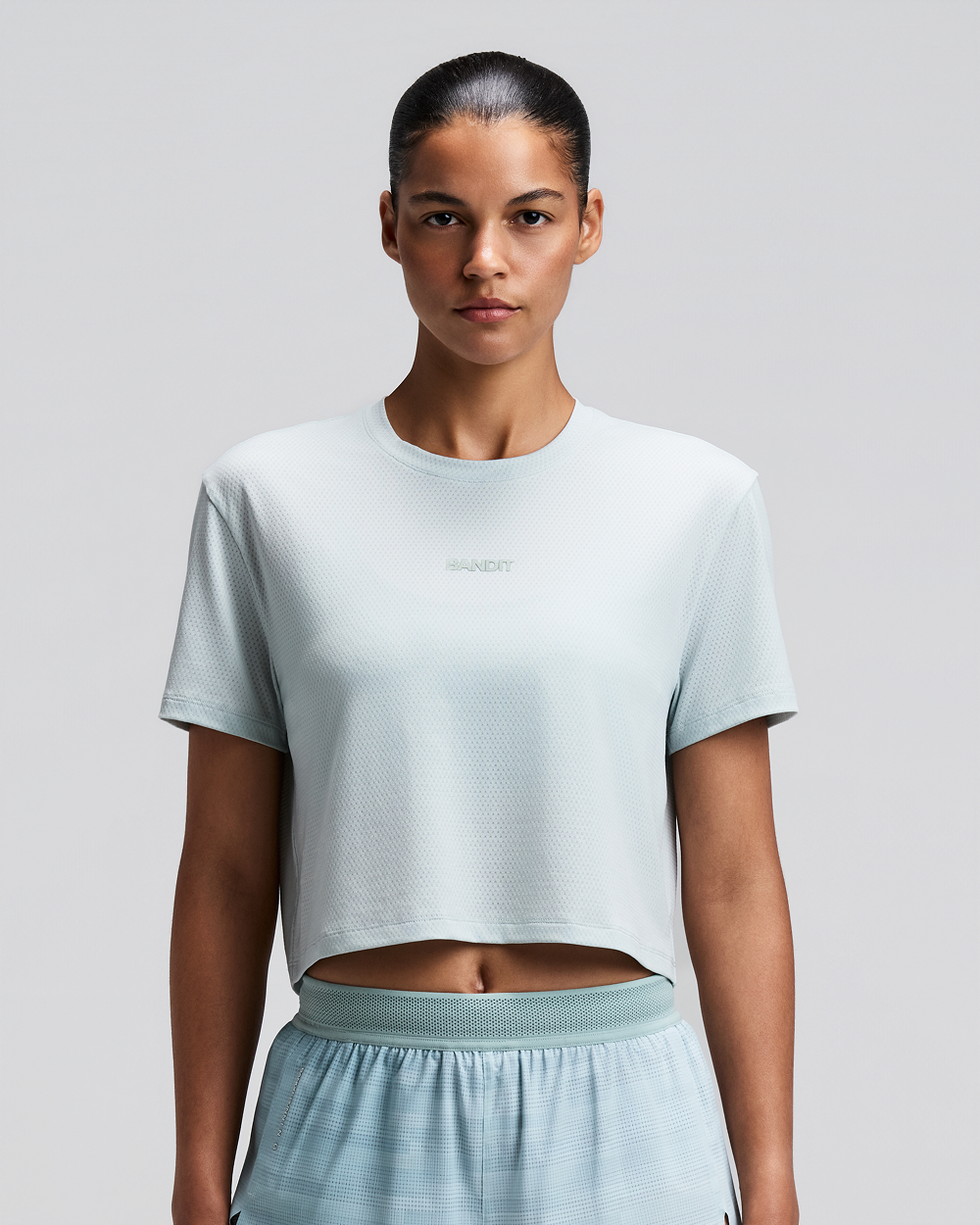 Women's Micromesh™ Cropped Run Tee - Front