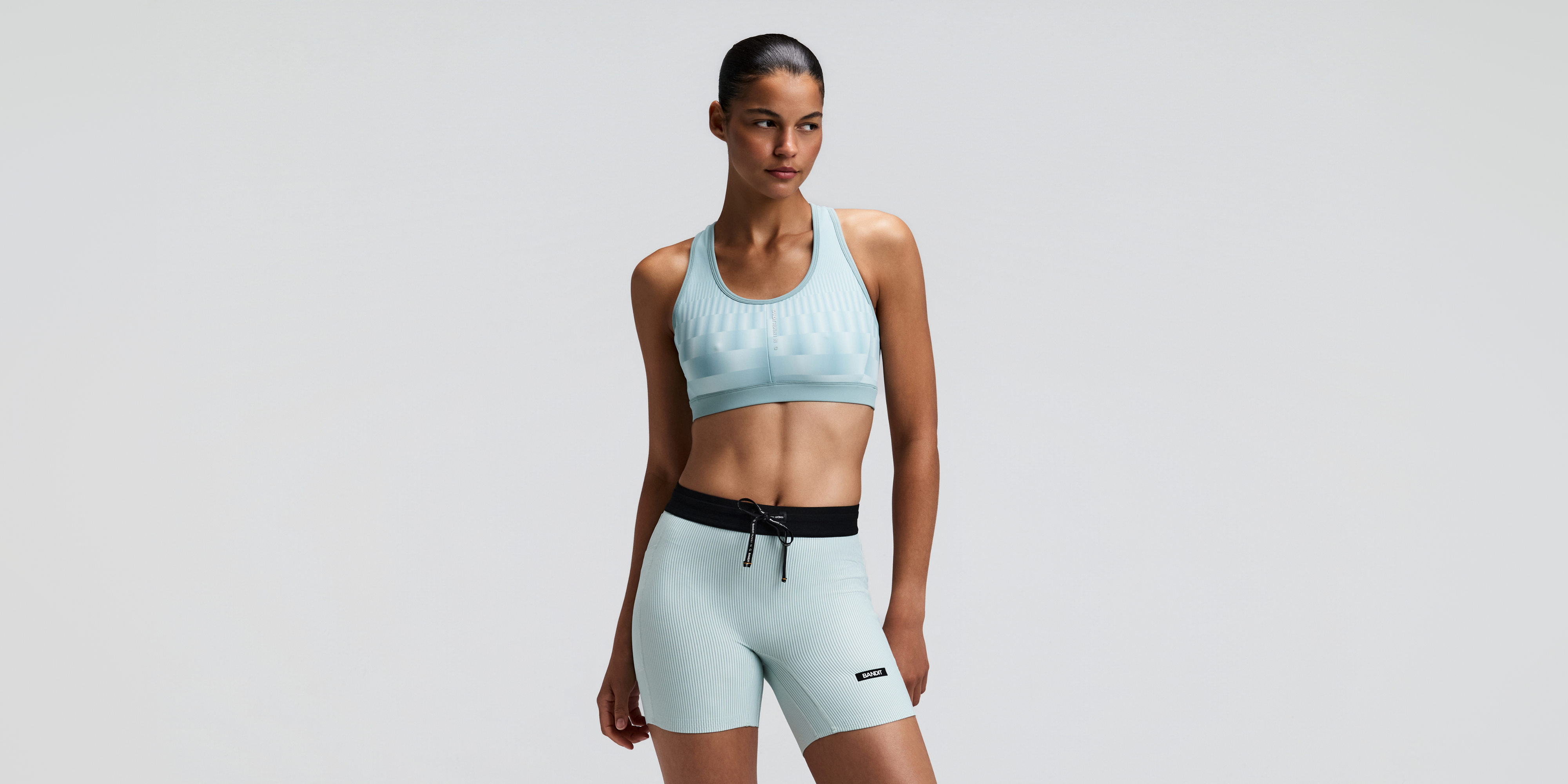 Women's Vanisher™ Reverso™ Scoop Neck Run Bra - Growing Grid - Lagoon / Mist