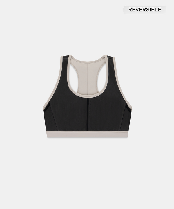 Women's Vanisher™ Reverso™ Scoop Neck Run Bra - Black / Plaster