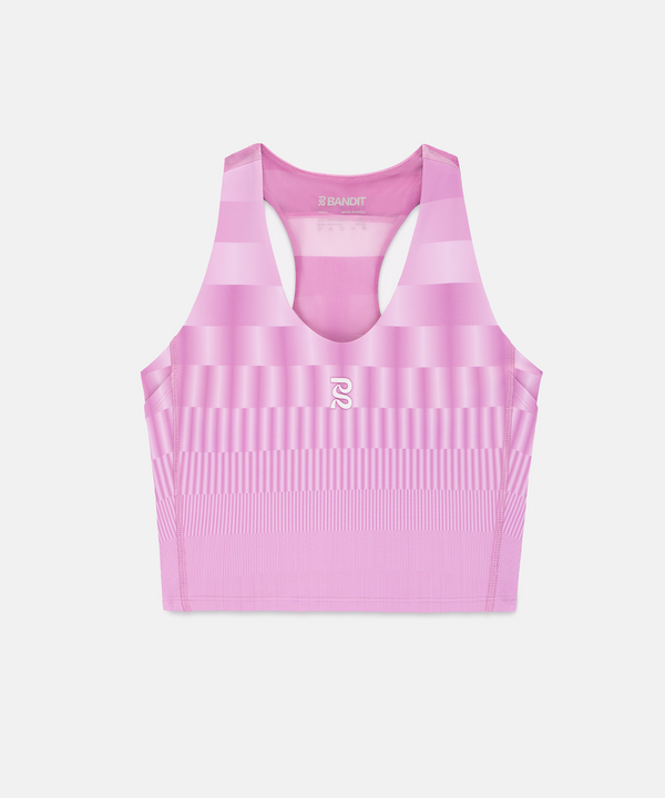 Women's Vanisher™ V-Neck Race Crop - Growing Grid - Orchid