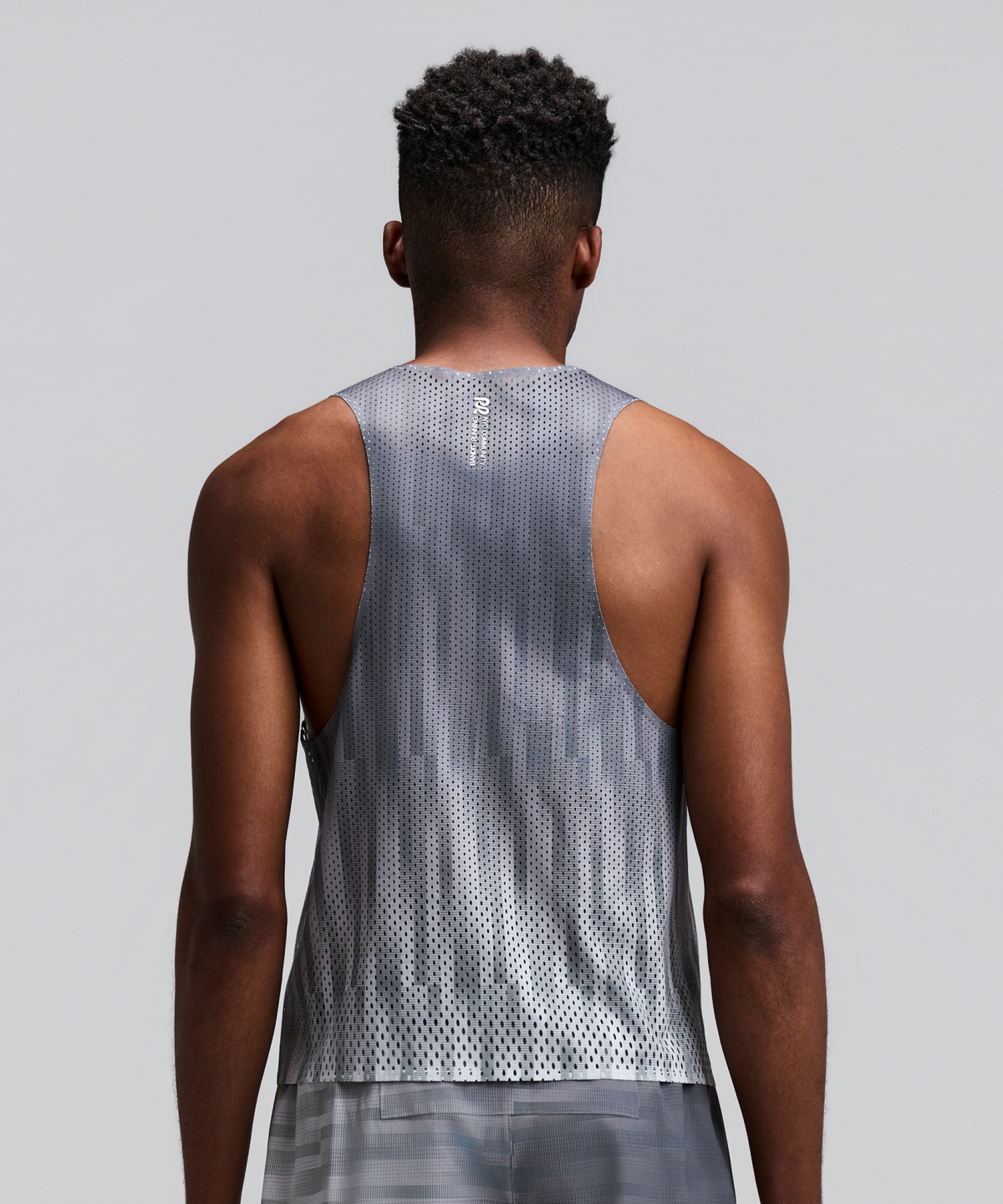 Men's Shredder™ Shorty Race Singlet - Uneven Gradient - Plaster