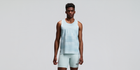 Thumbnail of Men's CoolGrid™ Training Singlet with Flopack™ - Growing Grid - Lagoon / Mist